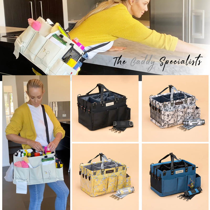 Large Wearable Cleaning Caddy Bag, Cleaning Supplies Organizer