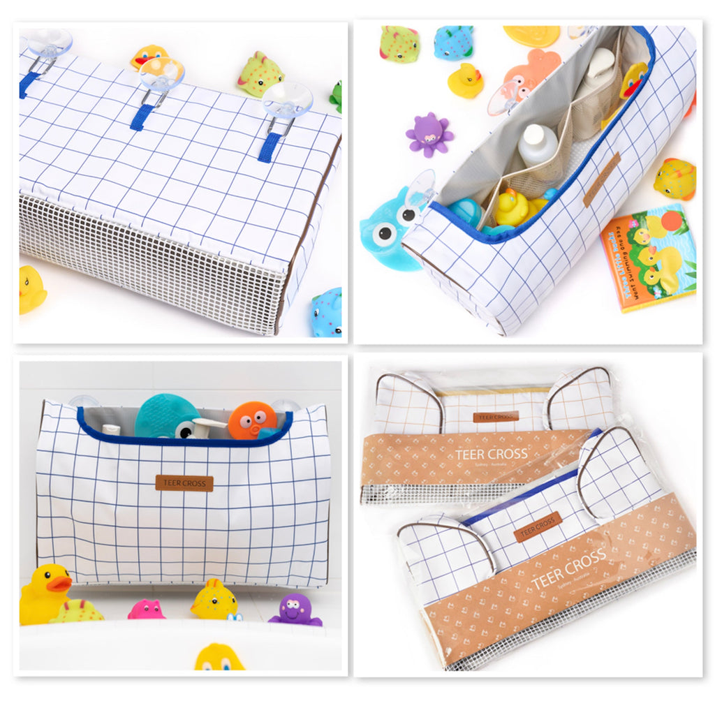 Bath Toy Organizer : Blue Check – FifthStart